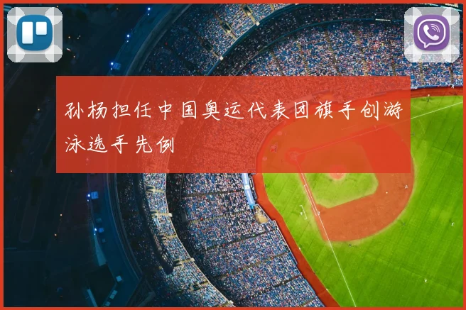 孙杨担任中国奥运代表团旗手创游泳选手先例